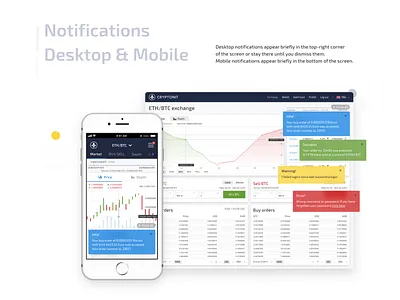 Cryptocurrency Exchange adobe xd app crypto cryptocoin cryptocurrency dash dashboard design desktop exchange interface iphone mobile notification progressive progressive web app pwa ui ux web