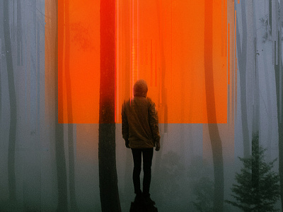 Fragment 60 abstract fog foggy forest glitch glitch effect glitchart man moddy mystical strange