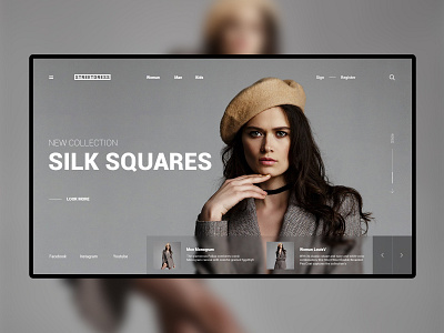 Homepage Version Woman Platform branding concept design ecommerce fashion homepage design logo model photo platform style typography ui ux web website