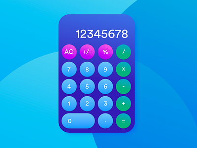 Daily UI Challenge #004 Calculator calulation color custom dailyui maths numbers ui ui design uidesign ux design