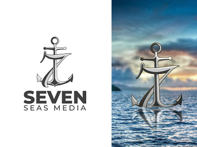 Seven Seas Media Logo design branding design icon illustration logo vector