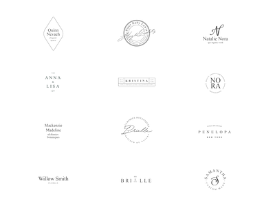 Elegant Premade Logos branding collection creativemarket design elegant feminine free freedownload high end icon illustration logo minimal pawellpi premium template the bundle typography vector