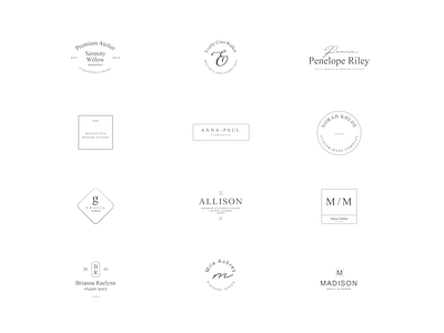 Elegant Logos branding buy collection design download elegant feminine freebie high end icon logo logofolio minimal pawellpi premium the bundle typography vector