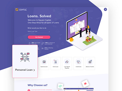 Square Capital landing page