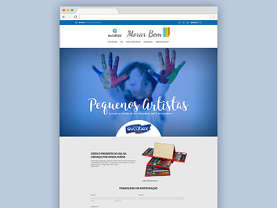 Morarbem Contest Pequenos Artistas Blog Website Banner Eucatex banner design desktop graphic mockup responsive typography ui ux web website wireframe