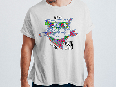MotoCult apparel design illustration logo mascot motorclub motorcycle shirt