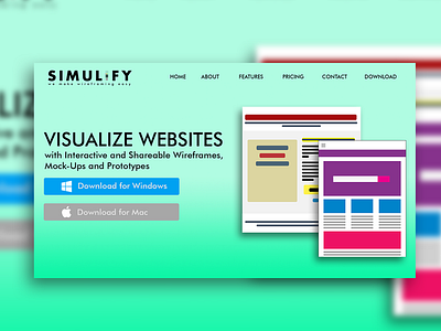 Simulify Concept Website ui website design wireframes