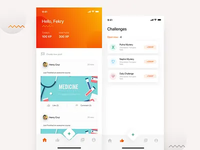 GSK Pharmacies demo clean gamification gradient health interaction ios pharmacy ui ux