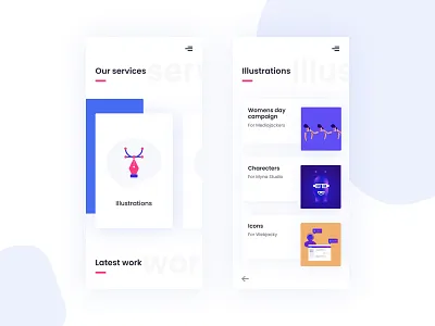 Agency Portfolio Page cleanui illustration interface minimal typography ui
