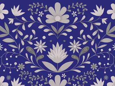 Repeating Floral Pattern digital illustration floral floral design floral illustration floral pattern flower flower illustration flower pattern flowers illustration leaf illustration leave leaves