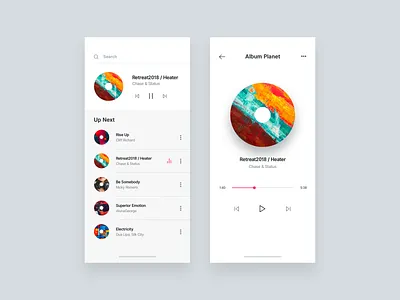 Music Player app audioplayer design iphone x mobileapp music music player music player ui ui ux