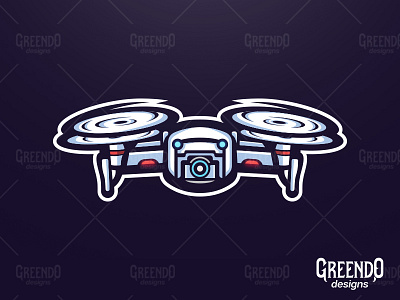 Drone Mascot Logo [FOR SALE] drone esport esports fly icon illustration logo logo type mascot sticker