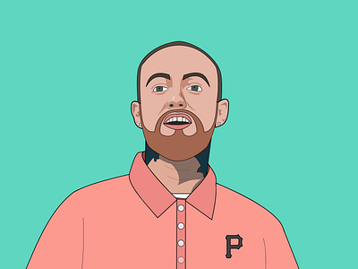 RIP MAC MILLER </3 adobe adobe illustrator adobeillustrator artist colors design funky graphic design graphic design graphicdesign illustrator mac miller macmiller procreate summer vector vectorillustration vectorization