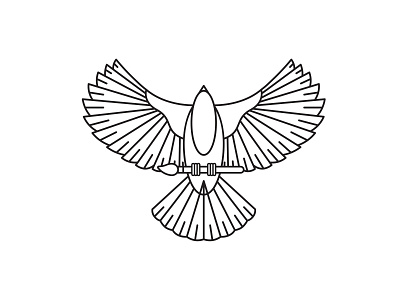Bird Line Exploration bird brandmark clean design experiment explore graphic design icon identity illustration logo mark symbol symmetry vector