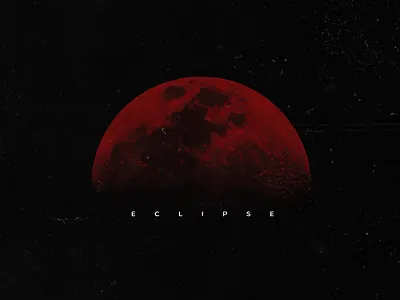 Eclipse eclipse illustrator minimal moon photoshop red vintage