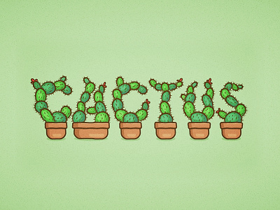 Cactus Text cactus illustrator text tutorial vector