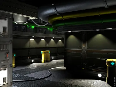 Gangway 3d board game boardgame concept art digital 3d environment future futuristic game art interior sciencefiction scifi ship space spaceship