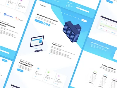 Datacube Website Redesign blockchain data design home hosting interface landing page ui ux web webdesign