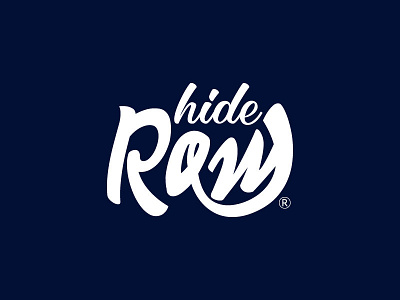 Hide Row branding design handwritten hide letter logo logodesign logotype row script logo signature signature logo swashes typography