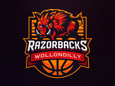 Razorbacks badge colours hog illustration logo logodesign mascot razorback sports