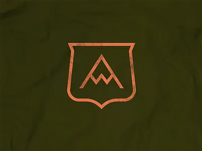 Mountain Mark badge branding identity logo mountains national parks nature olive orange outdoors peak west