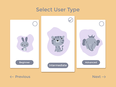 Daily UI #064 dailychallenge dailyui design illustration select ui uichallenge usertype