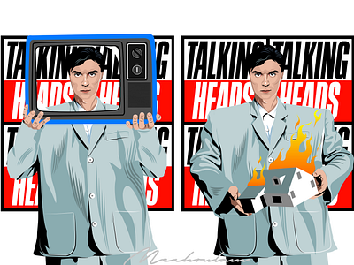 Stop Making Sense / Burning Down the House burning down the house david byrne new wave punk stop making sense talking heads vector