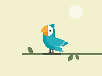 Lui the parrot animal design flatvector illustration illustrator parrot vector