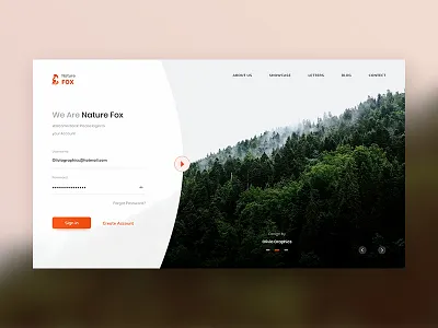 Split Header Design - Landing Page landing landing page login page minimal nature sign in ui ux ui ux design website