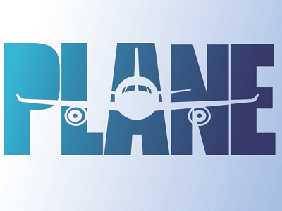 Plane aeroplane agency branding gradient illustrator logo plane typographic logo vector