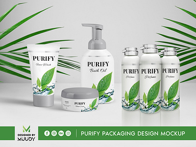 Purify Packaging Design | MUUDY branding design illustration logo packaging vector