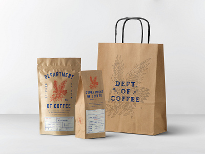 Department of Coffee Packaging art brand brand identity branding coffee coffee bag coffee branding design illustration logo logo design packaging packaging design