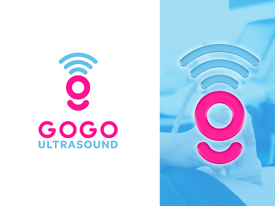 GOGO Ultrasound branding flat gogo ultrasound icon illustration logo typography vector