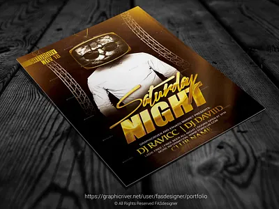 Saturday Night birthday clan club dance disco dollar drinks elegant fancy fasdesigner hiphop layers model money music night paper party psd rap