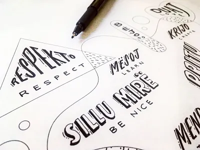 Children's Bilingual Mural Sketch albanian american bilingual children community center dallas illustration kids lettering mural