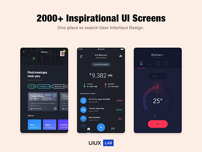 2000 Inspirational UI Screens android app template design ecommerce mobile restaurant ui uikit uiux ux