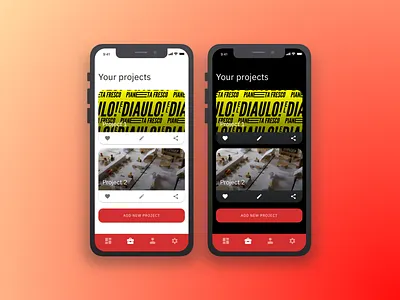 Projects - UI draft #07 design ui