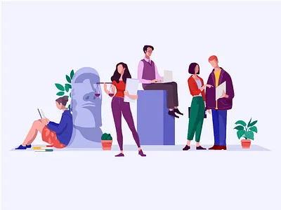 Humanitarian Sciences history illustration study vector web