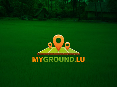 Myground.Lu Logo b2b brandidentity branding design field graphic design green green app ground icon illustration land location logo real estate soil vector web