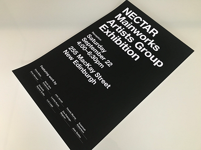 NECTAR Exhibition helvetica international style poster