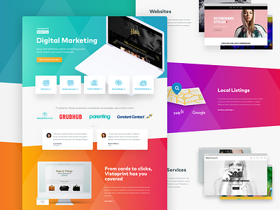 Digital Category page design desktop gradient product page ui user interface vistaprint web webdesign