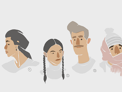 Faces character east ethnic illustration journey orient people portrait sketch travel turkey vector