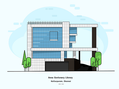 Anna Centenary Library adobeillustration chennai digital digitalartist digitalillustration illustration library