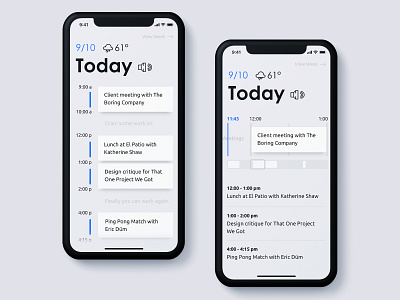 Calendar app app blue calendar calendar ui design flat interaction ios iphone minimal mobile mobileapp mockup typography ui user interface ux