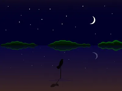 Nature illustration creative design depth design flat design flat 3d illustration ui vector web