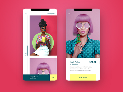 Art Canvas Store app design fashion free grid ios layout minimal sketch typography ui ux web website