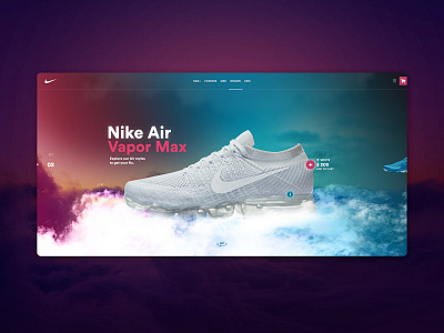 Design concept for the Nike Website branding graphic illustration nike nike air shose typography ui ux web webdesign