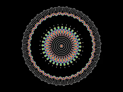 Rainbow Mandala 1 art illustration mandala rainbow