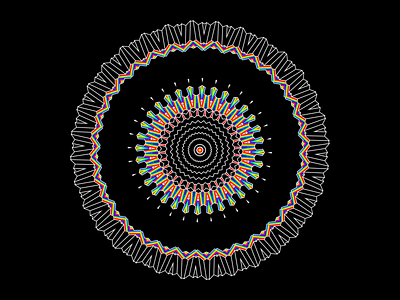 Rainbow Mandala 1 art illustration mandala rainbow