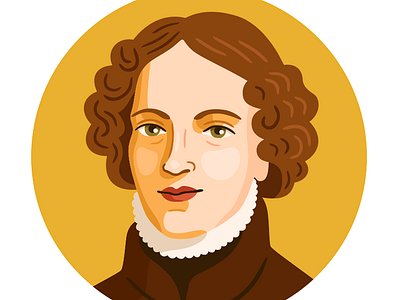 Anne Lister history illustration lesbian portrait queer vector